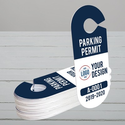 Oval Hang Tag Parking Permit - 3.15" x 7.75"