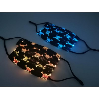 Rechargeable LED Face Mask - Flat Jacquard Design