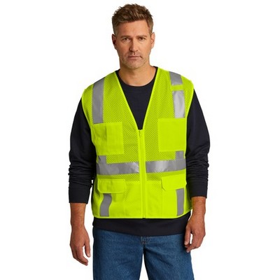 CornerStone ® ANSI 107 Class 2 Mesh Six-Pocket Zippered Vest.