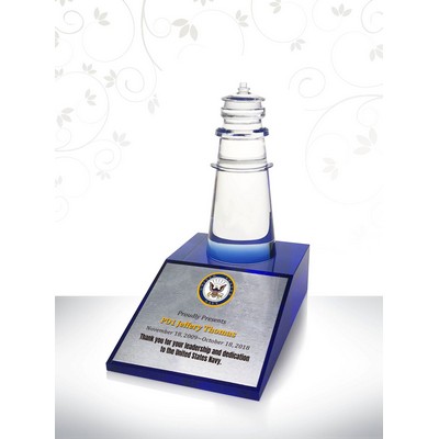 Enchanting Crystal Lighthouse Sculpture