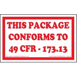 49 CFR Handling Paper Labels - 2.5" x 4"