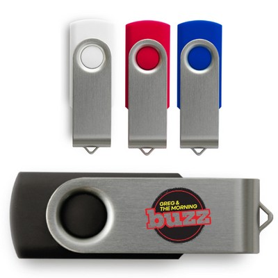 Swivel Usb Flash Drive Metal - 2Gb, 4Gb, 8Gb