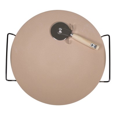 Pizza Stone Rack and Cutter Set