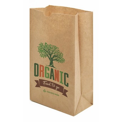 Full Color 1-Sided SOS Kraft Paper Bags (6" X 11.0625" X 3.625")