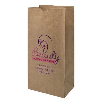 Full Color 1-Sided SOS Kraft Paper Bags (6.25" x 12.5" x 3.8125")