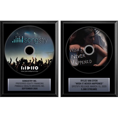 6" x 8" CD Award - Rockstar Award Plaque