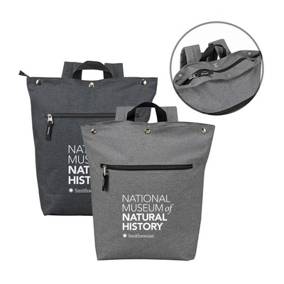 Snap Top Padded Zippered Computer Backpack