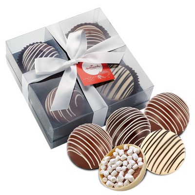 Mega Hot Chocolate Bomb Gift Box - Original Flavor - 4 Pack - 2 Milk, 1 Dark, 1 White