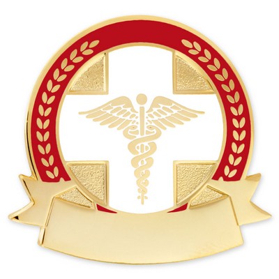 Engravable Caduceus Lapel Pin