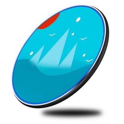 4'' Dia 15W Wireless Charger Thin Aluminum Fast Charging Pad (NO AC Adapter)