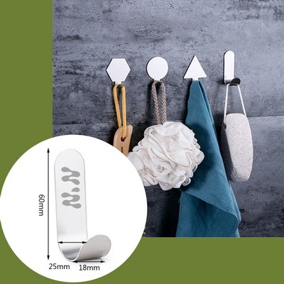 J Shape Silver Stainless Steel Sticky Clip