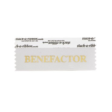 Benefactor Stk A Rbn Silver Ribbon Gold Imprint