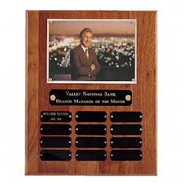 Airflyte® American Walnut Plaque w/Photo Insert (10.5"x 13")