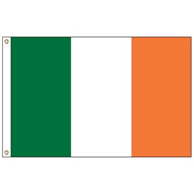 Ireland 3' x 5' Outdoor Nylon Flag w/ Heading & Grommets