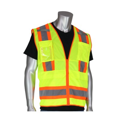 PIP® Class 2 Two-Tone Ten Pocket Surveyors Hi-Viz Vest
