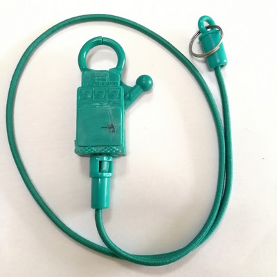 36" Length Nylon Stretch Lanyard 3.5 mm Dia. 777 Shape Clasp Bungee Cord