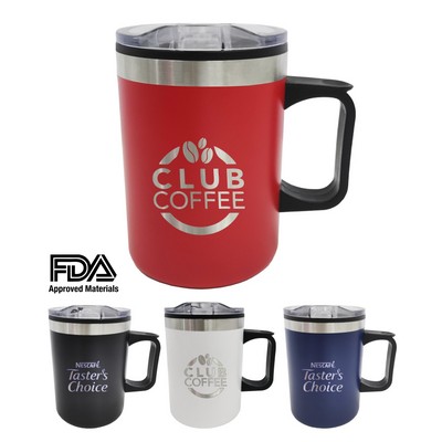 14oz Double Wall Stainless Steel Tumbler Insulated Travel Mug - Laser Engraved