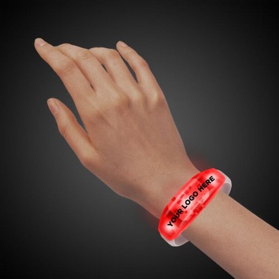 Sound Activated Red LED Stretchy Bangle Bracelet(Digi-Print)