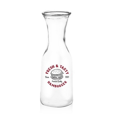 34 oz. Clear Glass Carafe (2 Color Imprint)