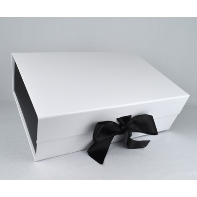Magnetic Closure Gift Box with Satin Ribbon (14" x 9.5" x 4.5")