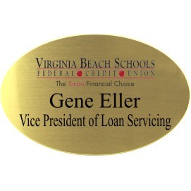 Metal Oval Logo & up to 3 Lines of Imprinting