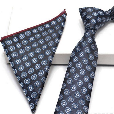 Men Necktie And Pocket Square Set