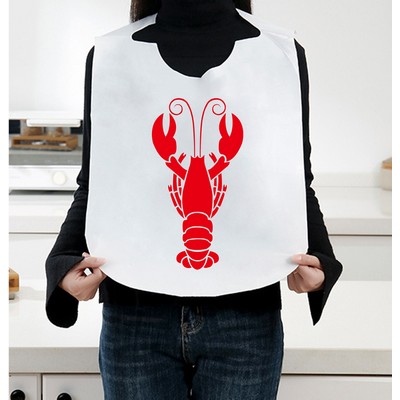 Disposable Adult Plastic Seafood Bibs Waterproof Apron 15" X 23"