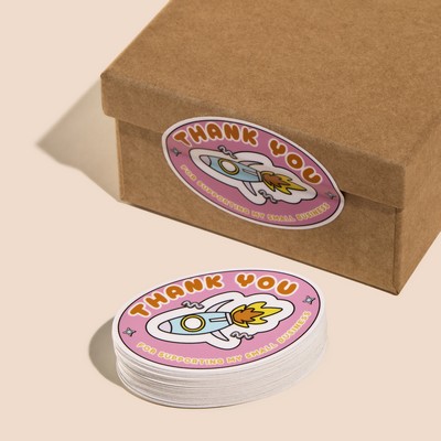 6"x2" Custom Oval Sticker (High Quantity)