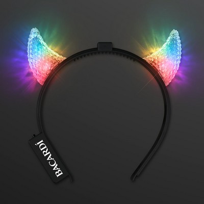 Prismatic LED Devil Horns, Slow Color Change - PRINTED
