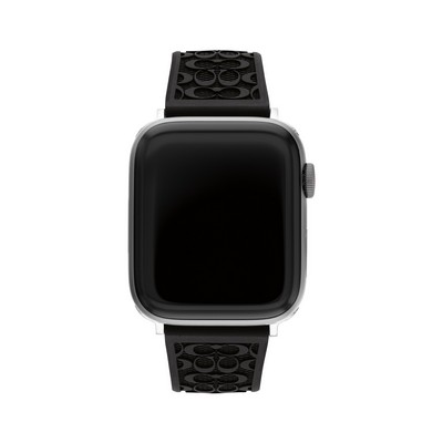 Coach® Black Apple Watch® Rubber Strap