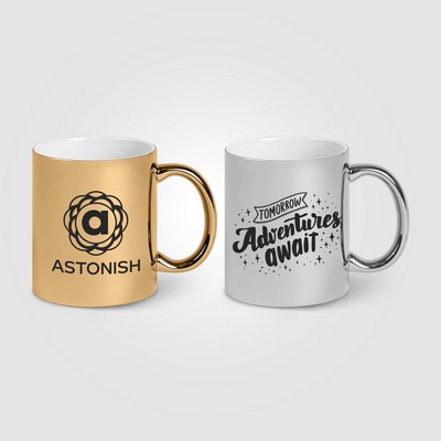 Deco - 11 oz. Metallic Ceramic Mug - Silkscreen