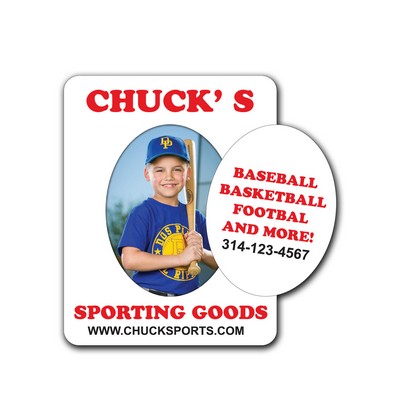 Picture Frame Magnet-3.5" X 4.5" With Oval Cut Out-15Mil-Full Color
