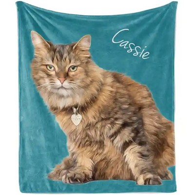 30" X 40" Plush Silk Touch Sublimation Blanket 300 GSM