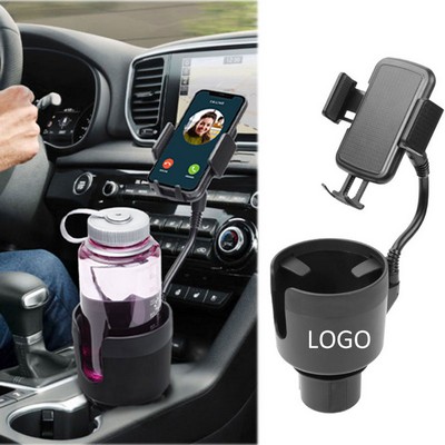 2-in-1 Universal 360 Degree Rotation Long Arm Car Cup Holder Extender w/Cell Phone Stand