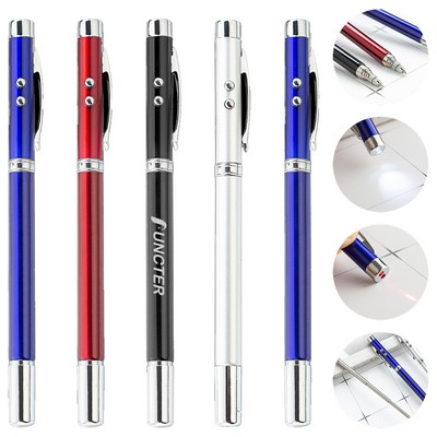4" 1 Laser Pointer Multi Function Pen Retractable Teaching Pointer Stick Whiteboard Pointer