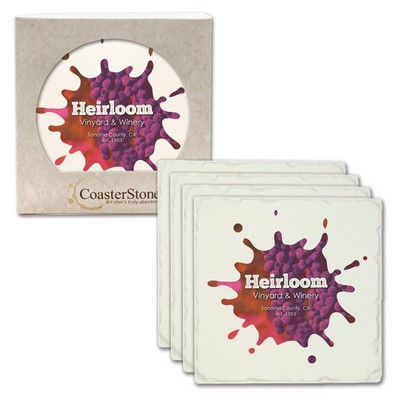 CoasterStone 4" Tumbled Square - 4 Pack (4")
