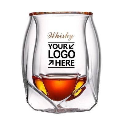 Double Walled Crystal Whiskey Glass