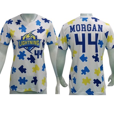 Sublimated V neck Tshirt