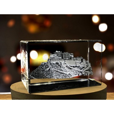 Sacred Heart 3D Engraved Crystal Keepsake w/LED Base Light