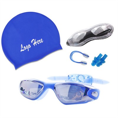 Swimming Goggles Swimming Cap Set
