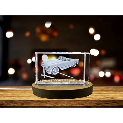 Chevrolet Corvette 1953-1962 3D Engraved Crystal Tribute