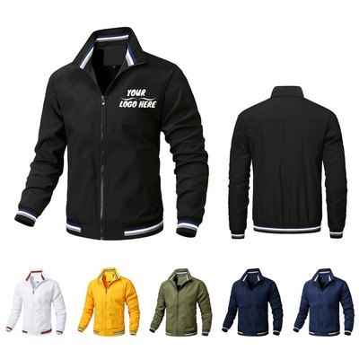 Zip Up Stand Up Collar Coat