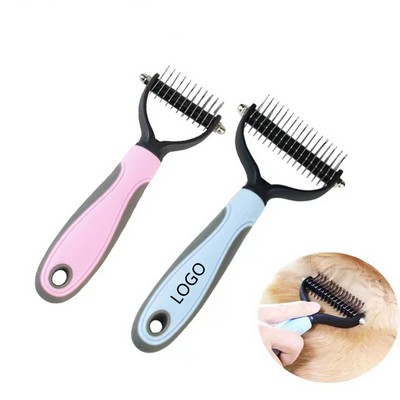 Shedding Comb And Dematting Tool For Pet