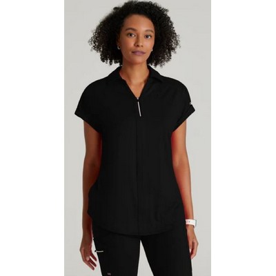 Barco® One Women's Performance Knit 2 Pocket Zip Neck Dolman Top