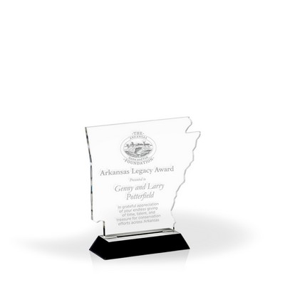Arkansas Award with Black Wood Base - Engraved