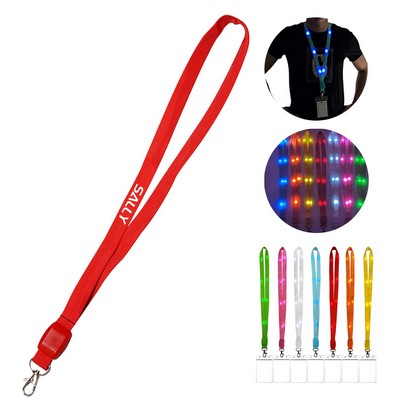 Led Glowing Lanyard With Clip