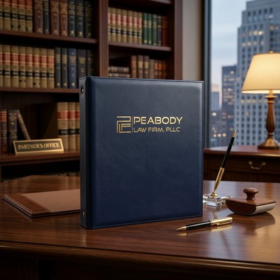 1.5" Round Ring 11" x 8.5" Turned & Stitched Binder