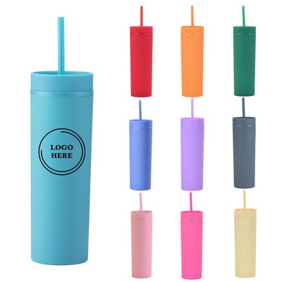 Customizable Logo Reusable Double Layer Plastic Cups