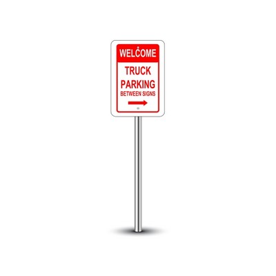 Reflective Truck Parking Only Signs (1' x 1ft) SQFT