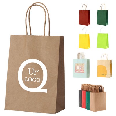5.9 X 3.14 X 8.2" Kraft Paper Tote Bag